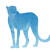 Blue Cheetah Illustration Vinyl Car Decal Sticker – Waterproof & UV-Resistant 8"