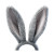 Grey Bunny Ears Vinyl Car Decal Sticker – Waterproof & UV-Resistant 8"