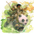 Warrior On Panda Vinyl Car Decal Sticker – Waterproof & UV-Resistant 8"