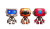 Chibi Robotics Icons Vinyl Car Decal Sticker – Waterproof & UV-Resistant 8"