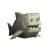 Pixelated Shark Portrait Vinyl Car Decal Sticker – Waterproof & UV-Resistant 8"