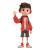 Cartoon Student Boy Vinyl Car Decal Sticker – Waterproof & UV-Resistant 8"