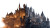 Medieval Castle Contrast Vinyl Car Decal Sticker – Waterproof & UV-Resistant 8"