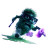 Slime Monster Chase Vinyl Car Decal Sticker – Waterproof & UV-Resistant 8"