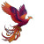 Phoenix And Lanterns Vinyl Car Decal Sticker – Waterproof & UV-Resistant 8"