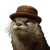 Otter In Hat V2 Vinyl Car Decal Sticker – Waterproof & UV-Resistant 8"