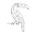 Toucan Line Art Vinyl Car Decal Sticker – Waterproof & UV-Resistant 8"
