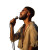 Passionate Vocalist Silhouette Vinyl Car Decal Sticker – Waterproof & UV-Resistant 8"
