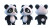 Cartoon Panda Character V2 Vinyl Car Decal Sticker – Waterproof & UV-Resistant 8"