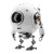 White Round Robot Vinyl Car Decal Sticker – Waterproof & UV-Resistant 8"