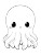Cute Octopus Outline Vinyl Car Decal Sticker – Waterproof & UV-Resistant 8"