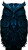Blue Psychedelic Owl Vinyl Car Decal Sticker – Waterproof & UV-Resistant 8"
