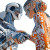 Human-Robot Handshake Vinyl Car Decal Sticker – Waterproof & UV-Resistant 8"