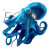 Cyber Neon Octopus Vinyl Car Decal Sticker – Waterproof & UV-Resistant 8"