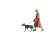 Lady With Doberman Vinyl Car Decal Sticker – Waterproof & UV-Resistant 8"