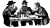 Three Jews Dining Vinyl Car Decal Sticker – Waterproof & UV-Resistant 8"