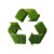 Green Recycling Symbol Vinyl Car Decal Sticker – Waterproof & UV-Resistant 8"
