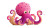 Pink Clay Octopus Vinyl Car Decal Sticker – Waterproof & UV-Resistant 8"