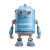 Cute Blue Robot Vinyl Car Decal Sticker – Waterproof & UV-Resistant 8"