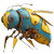 Retro Futuristic Bee Vinyl Car Decal Sticker – Waterproof & UV-Resistant 8"