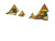 Glowing Pyramids Night Vinyl Car Decal Sticker – Waterproof & UV-Resistant 8"