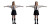 Schoolgirl Characters T-Pose Vinyl Car Decal Sticker – Waterproof & UV-Resistant 8"