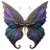Biomechanical Butterfly Wings Vinyl Car Decal Sticker – Waterproof & UV-Resistant 8"