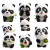 Panda Emoticon Pack Vinyl Car Decal Sticker – Waterproof & UV-Resistant 8"