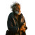 Resolute Elderly Man Vinyl Car Decal Sticker – Waterproof & UV-Resistant 8"