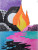 Surreal Flame Portrait Vinyl Car Decal Sticker – Waterproof & UV-Resistant 8"