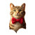 Cat With Bow Tie Vinyl Car Decal Sticker – Waterproof & UV-Resistant 8"