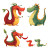Cartoon Chinese Dragons Vinyl Car Decal Sticker – Waterproof & UV-Resistant 8"