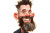 Smiling Bearded Man V2 Vinyl Car Decal Sticker – Waterproof & UV-Resistant 8"