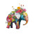 Colorful Minimalist Elephant Vinyl Car Decal Sticker – Waterproof & UV-Resistant 8"