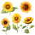 Watercolor Sunflowers Vinyl Car Decal Sticker – Waterproof & UV-Resistant 8"