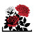 Rose Vector Icon Vinyl Car Decal Sticker – Waterproof & UV-Resistant 8"