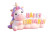 Happy Birthday Unicorn V2 Vinyl Car Decal Sticker – Waterproof & UV-Resistant 8"