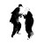 Elderly Dancing Silhouette Vinyl Car Decal Sticker – Waterproof & UV-Resistant 8"