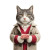 Cat With Steak Vinyl Car Decal Sticker – Waterproof & UV-Resistant 8"