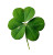 Four-Leaf Clover Vinyl Car Decal Sticker – Waterproof & UV-Resistant 8"