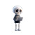 Cute Skeleton With Laptop Vinyl Car Decal Sticker – Waterproof & UV-Resistant 8"