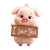 Cute Pig Love Vinyl Car Decal Sticker – Waterproof & UV-Resistant 8"