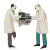Chaotic Scientist Duo Vinyl Car Decal Sticker – Waterproof & UV-Resistant 8"