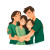Happy Green Family Vinyl Car Decal Sticker – Waterproof & UV-Resistant 8"