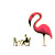 Flamingo Date Vinyl Car Decal Sticker – Waterproof & UV-Resistant 8"