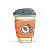 Retro Chibi Coffee Cup Vinyl Car Decal Sticker – Waterproof & UV-Resistant 8"