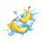 Banana Ice Logo Vinyl Car Decal Sticker – Waterproof & UV-Resistant 8"