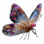 Decadent Glass Butterfly Vinyl Car Decal Sticker – Waterproof & UV-Resistant 8"