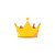 Yellow Crown Illustration Vinyl Car Decal Sticker – Waterproof & UV-Resistant 8"
