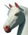 Blue Unicorn Closeup Vinyl Car Decal Sticker – Waterproof & UV-Resistant 8"